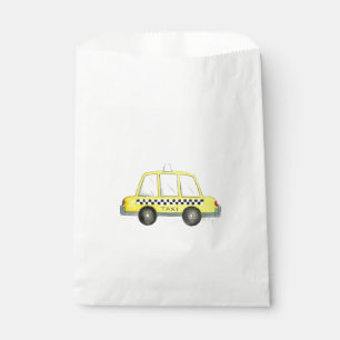 Bolsa De Papel Nueva York City NYC Auto de taxi amarillo a cuadro