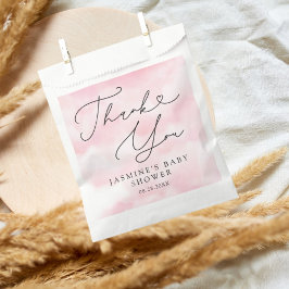 Bolsa De Papel Nueve Baby Shower de nube rosa