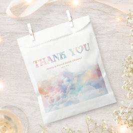 Bolsa De Papel Nueve nubes de arcoiris nublado Baby Shower