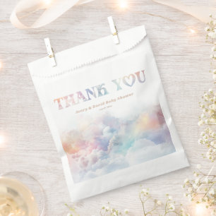 Bolsa De Papel Nueve nubes de arcoiris nublado Baby Shower