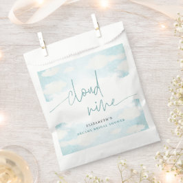 Bolsa De Papel Nueve nubes de lluvia azul y blanca soñadora