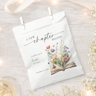 Bolsa De Papel Nuevo capítulo comienza Floral Libro Despedida de 