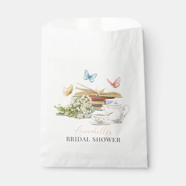 Bolsa De Papel Nuevo conjunto de té capítulo mariposas libro desp (Anverso)