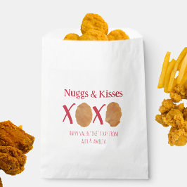 Bolsa De Papel Nuggs y besos nuggets de pollo Punny Valentine