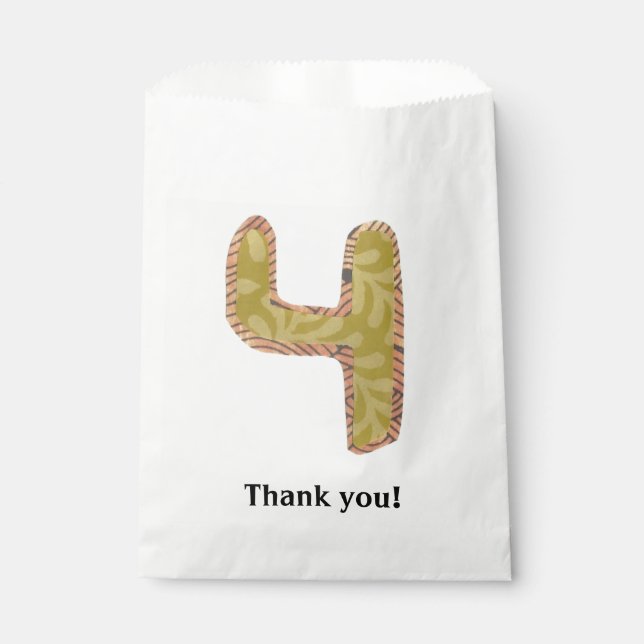 Bolsa De Papel Número cuatro banderas favoritas (Anverso)