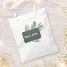 Bolsa De Papel número de mesa de eucalipto moderno