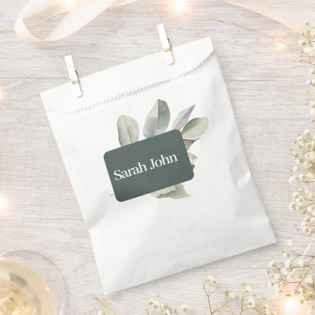 Bolsa De Papel número de mesa de eucalipto moderno (Cortado)