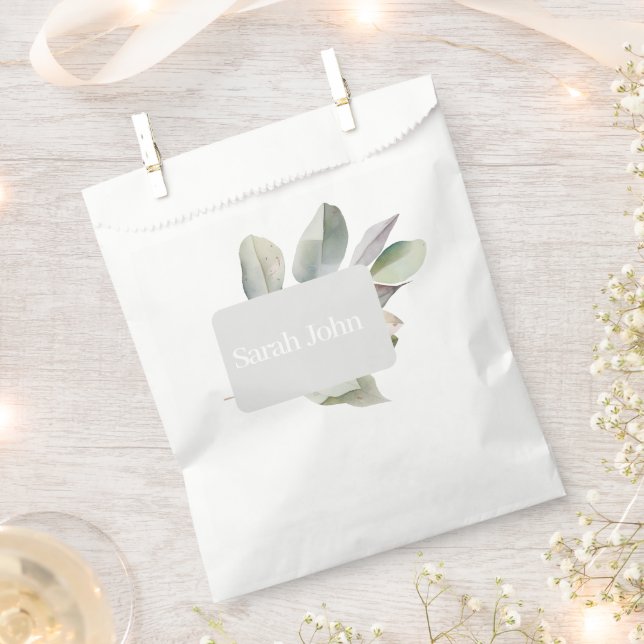 Bolsa De Papel número de mesa de eucalipto moderno (Cortado)