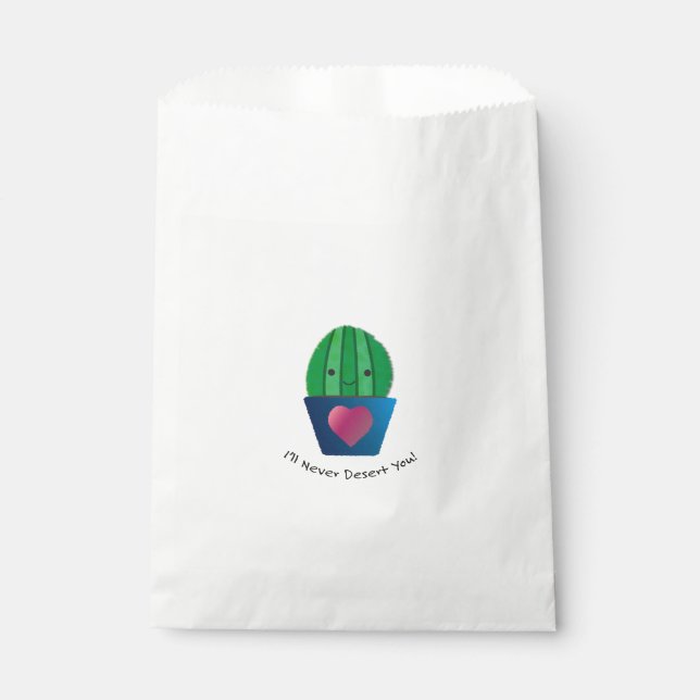 Bolsa De Papel Nunca te desataré Cactus (Anverso)
