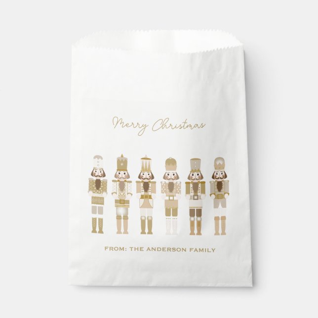 BOLSA DE PAPEL NUTCRACKER DE NAVIDADES DE ORO (Anverso)