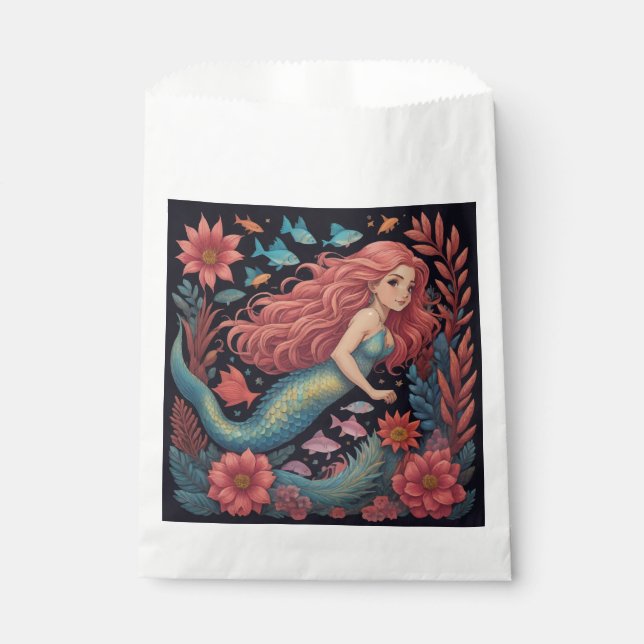 Bolsa De Papel Océano oscuro de sirena (Anverso)