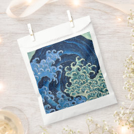 Bolsa De Papel Océano vintage de ola femenina de Hokusai