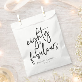 Bolsa De Papel Ochenta y fabulosa fiesta de cumpleaños número 80