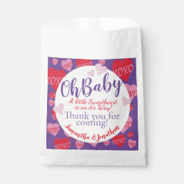 Bolsa De Papel Oh Baby Pink Red Hoyers Baby Shower Purple