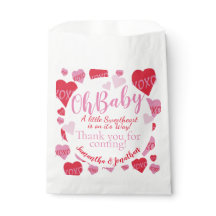 Oh Baby Pink Red Hoyers Baby Shower White