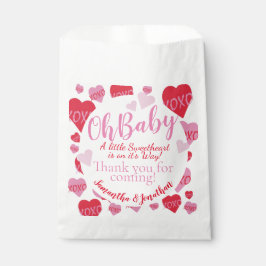Bolsa De Papel Oh Baby Pink Red Hoyers Baby Shower White
