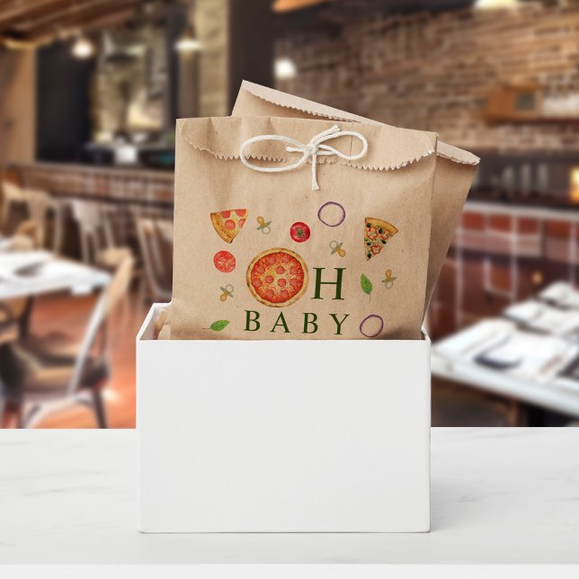 Bolsa De Papel Oh Baby Pizza + Pacificadores Baby Shower (Subido por el creador)