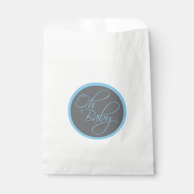 Bolsa De Papel Oh Baby Posh Baby Shower para Boy (Anverso)