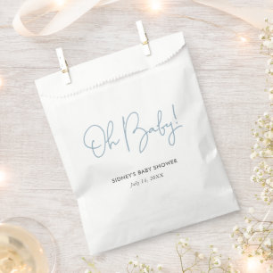 Bolsa De Papel Oh Baby Sky Blue Baby Shower personalizado