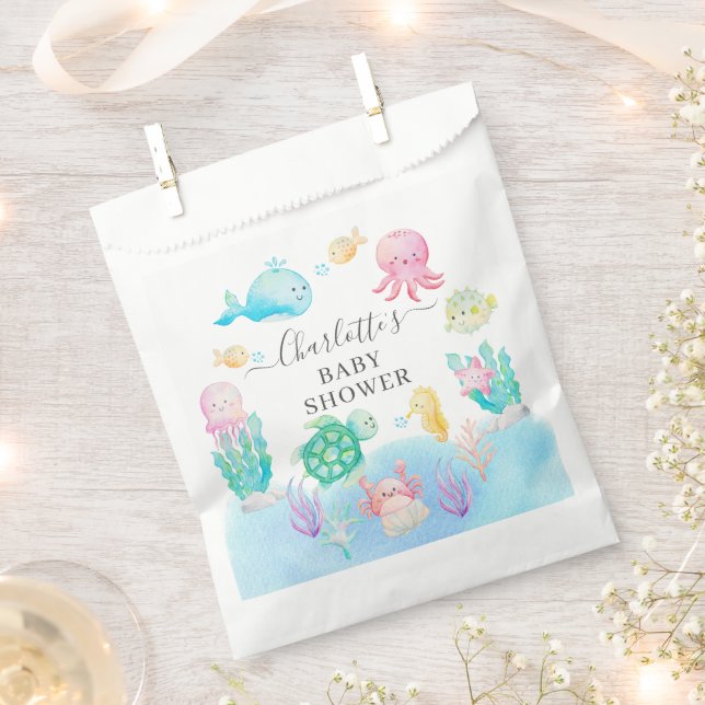 Bolsa De Papel Oh Baby Under Sea Baby Shower (Cortado)
