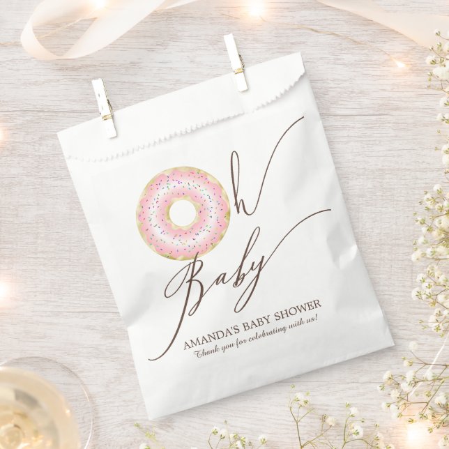 Bolsa De Papel Oh Bebé Donut Baby Shower Favor Bags (Cortado)