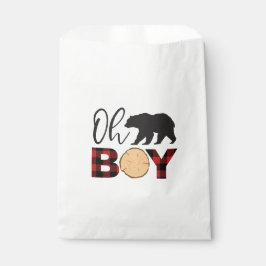 Bolsa De Papel Oh Boy Bear Buffalo Plantado Baby Shower