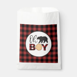 Bolsa De Papel Oh Boy Bear Buffalo Plantado Baby Shower