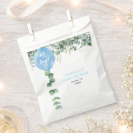 Bolsa De Papel Oh Boy globo verde eucalipto bebé ducha