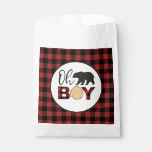 Bolsa De Papel Oh Chico Oso Plaid Baby Shower
