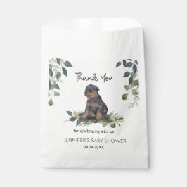 Bolsa De Papel ¡Oh, chico! Rottweiler Puppy Watercolor Baby Showe