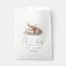 Bolsa De Papel Oh Deer Woodland Winter Baby Shower
