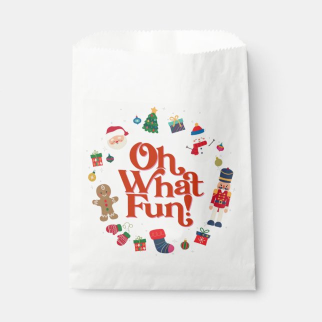 Bolsa De Papel Oh Qué Navidades Divertidos Favorecen La Fiesta de (Anverso)