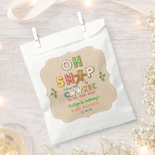 Bolsa De Papel ¡Oh Snap! Gingerbread Cookie Baby Shower (Cortado)