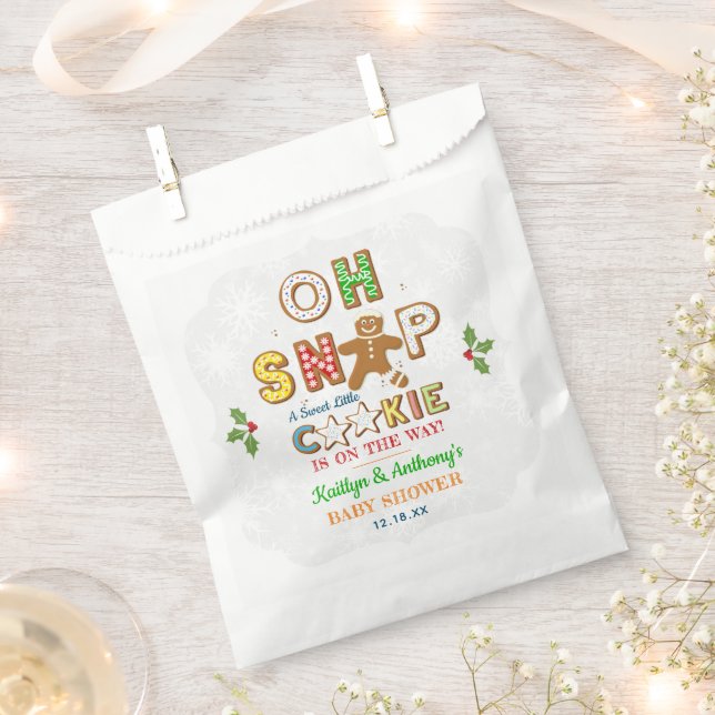 Bolsa De Papel ¡Oh Snap! Gingerbread Cookie Baby Shower (Cortado)