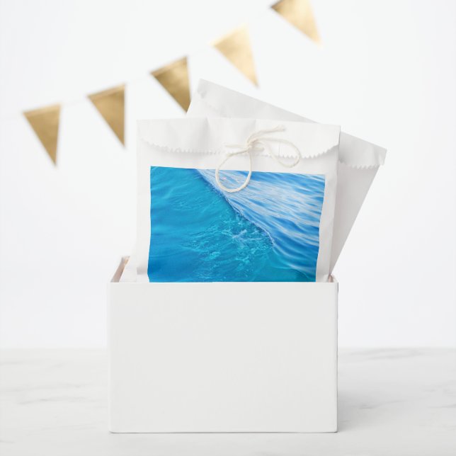 Bolsa De Papel Ola de agua azul (Fiesta)