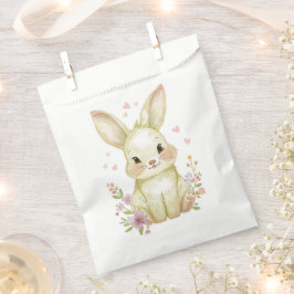 Bolsa De Papel Olive Green Bunny Party Forest Animal Baby Shower 