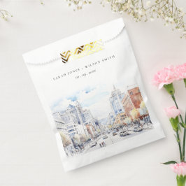 Bolsa De Papel Omaha Nebraska Watercolor Landscape Wedding