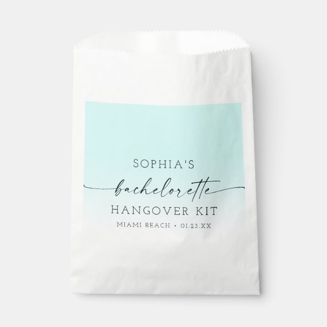 Bolsa De Papel Ombre Bachelorette Party Hangover Kit (Anverso)