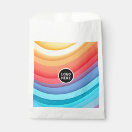 Bolsa De Papel Ondas de Arcoíris Vibrantes Abstractas | Agrega tu