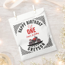 Bolsa De Papel One Fast Race Motorcycle Boy 1st Birthday Party