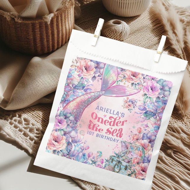 Bolsa De Papel Oneder La Cola de Sirena Brillante Flor  (Subido por el creador)
