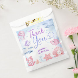 Bolsa De Papel ONEder The Sea Chicas 1 cumpleaños Cute Ocean