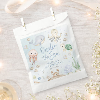 Bolsa De Papel Oneder The Sea Ocean Animals 1er cumpleaños
