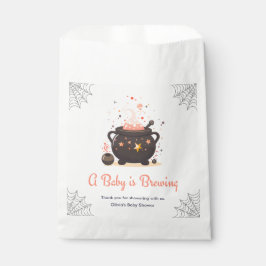 Bolsa De Papel Orange A Baby is Brewing Halloween Baby Shower 