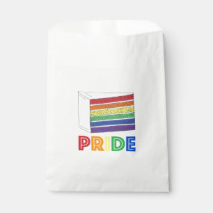 Bolsa De Papel Orgullo gay LGBT Boda de pastel con capa de arcoir