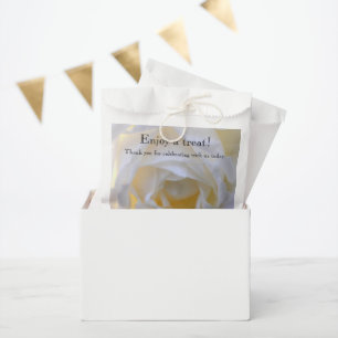 Bolsa De Papel Orientación suave de rosa blanco