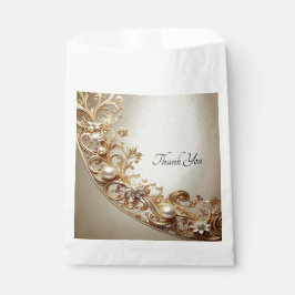 Bolsa De Papel Ornate Gold Flourish Favor Bag