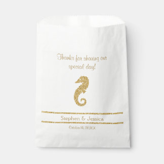Bolsa De Papel Oro Brillante "Gracias...Compartiendo Nuestro Día"
