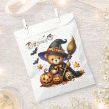 Osito de peluche brujo de Halloween