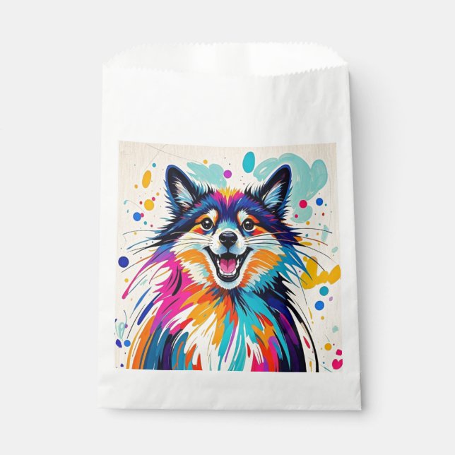 Bolsa De Papel Oso abstracto lindo divertido feliz arte animal (Anverso)